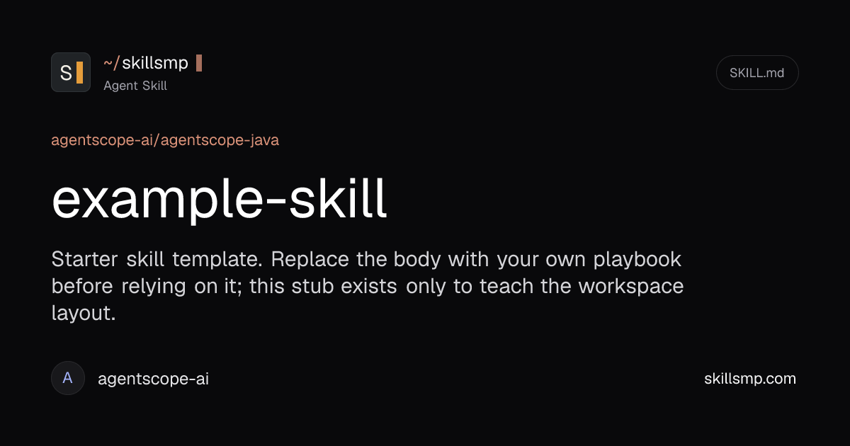 example-skill | Agent Skill | SkillsMP