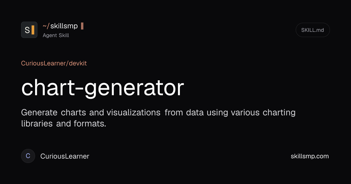 chart-generator Agent Skill | SkillsMP