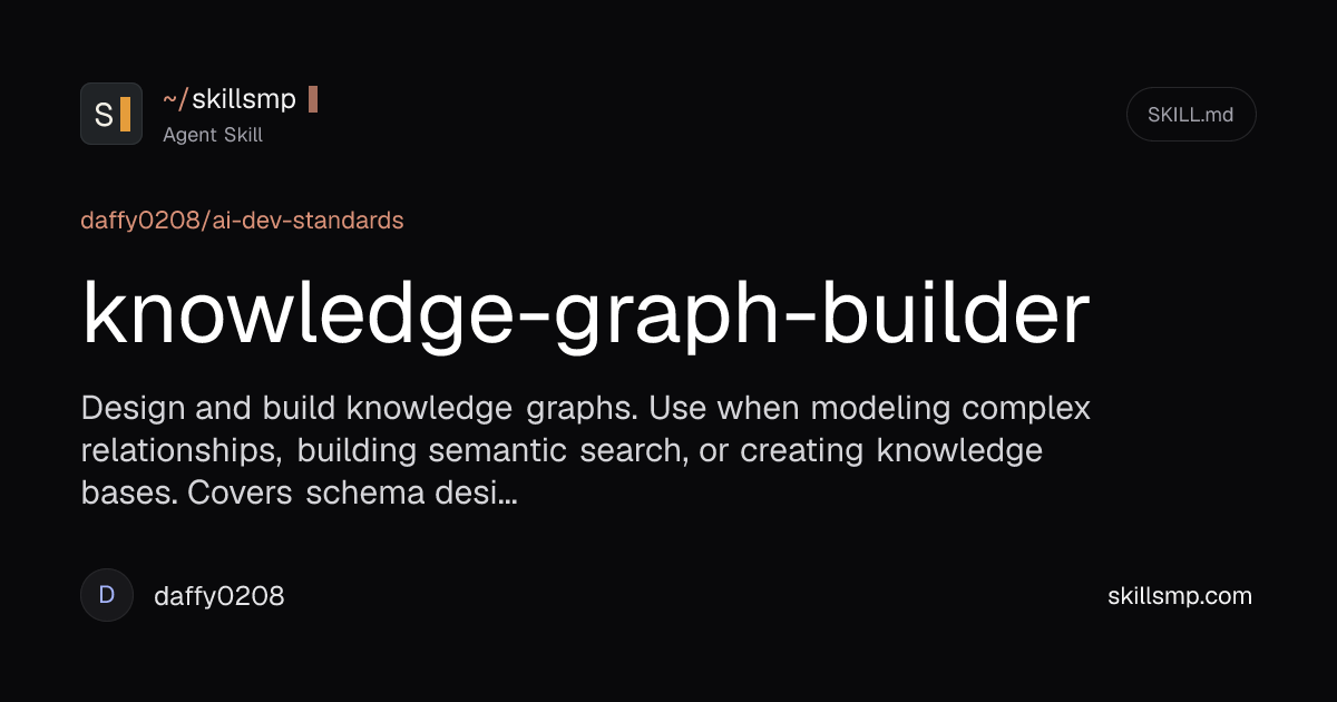 knowledge-graph-builder Agent Skill | SkillsMP