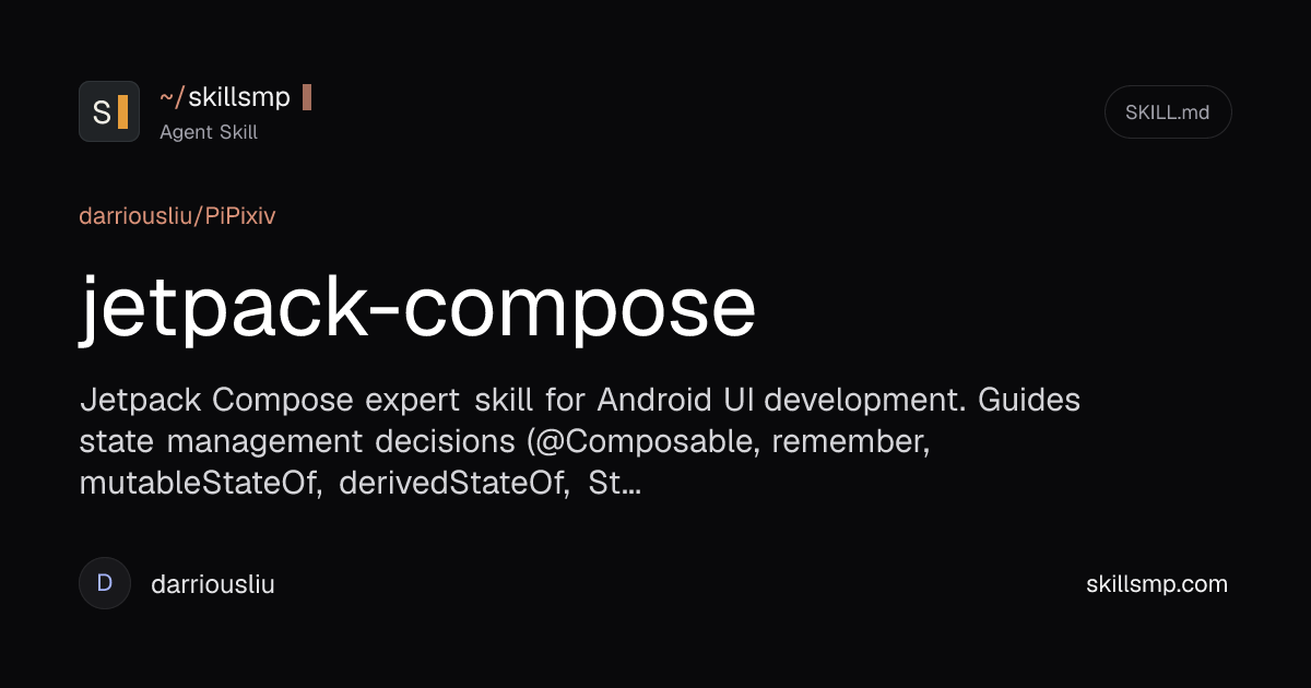 jetpack-compose Agent Skill | SkillsMP