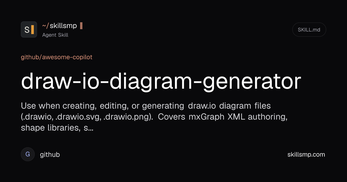 draw-io-diagram-generator | Agent Skill | SkillsMP