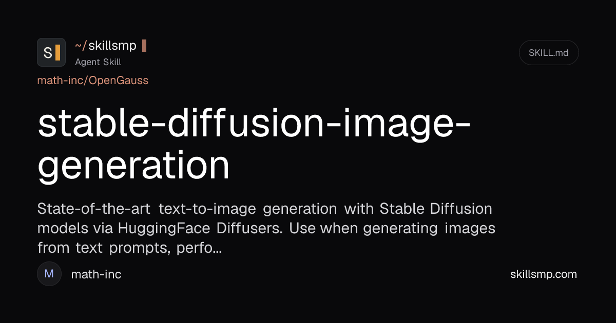 stable-diffusion-image... - Agent Skill by math-inc | SkillsMP