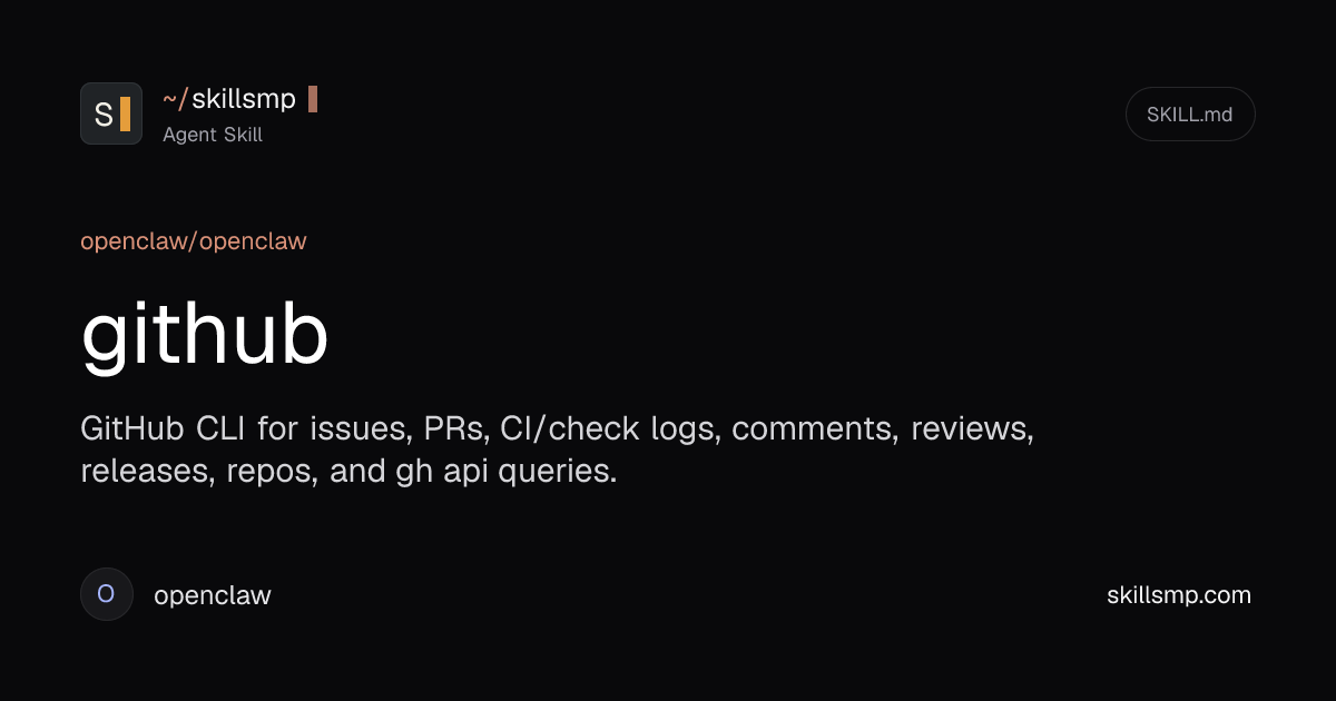github Agent Skill | SkillsMP