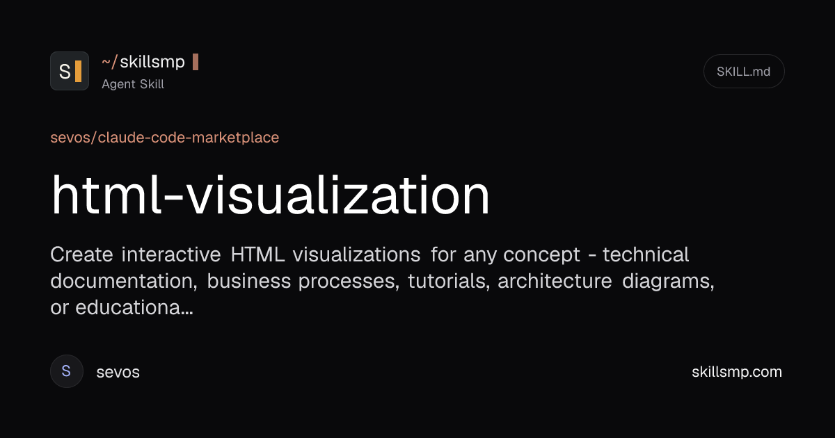 html-visualization | Agent Skill | SkillsMP