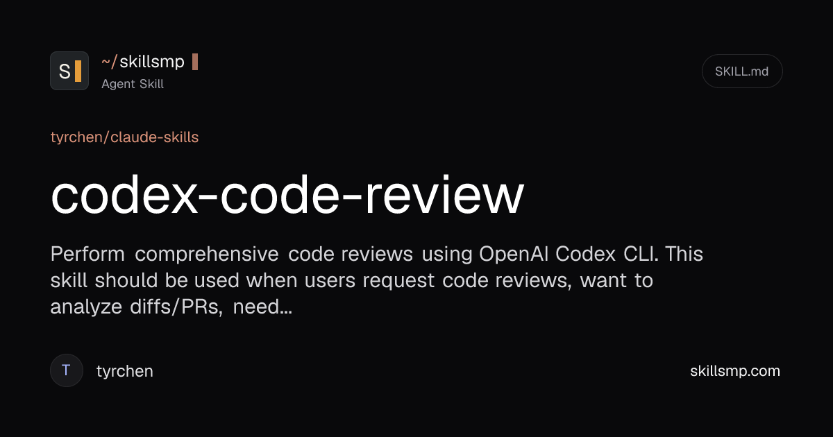codex-code-review | Agent Skill | SkillsMP